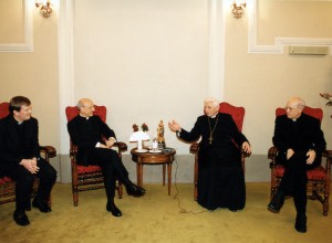 Encuentro del entonces cardenal Ratzinger con el profesorado de la "Santa Cruz", 31 de enero de 2002